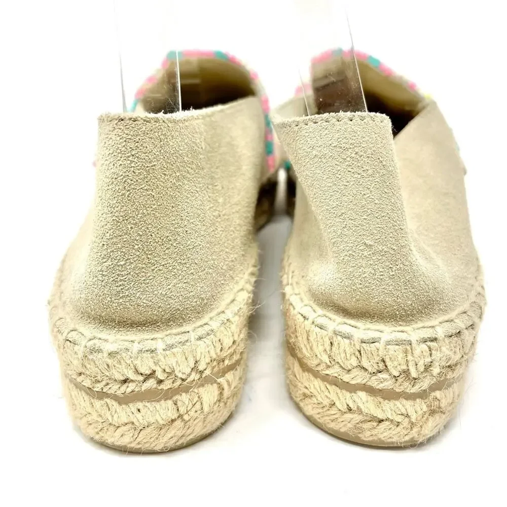 Manebi x Guanabana Woven Geometric Platform Espadrilles, Women's 10,  EU 40 $199